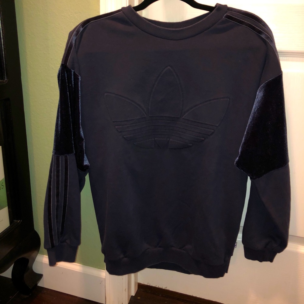 Small navy adidas sweatshirt